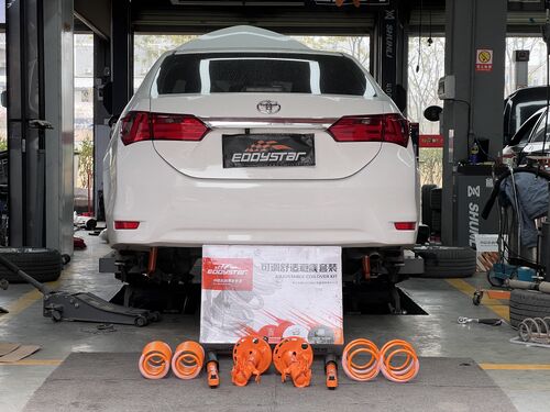 के बारे में नवीनतम कंपनी का मामला 2017 Toyota Corolla Upgraded with EDDY Adjustable Comfort Shock Absorber Kit