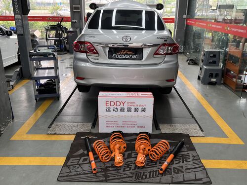 के बारे में नवीनतम कंपनी का मामला 2012 Toyota Corolla 1.6L upgraded with EDDY sport suspension kit, refreshed stance and high-speed performance